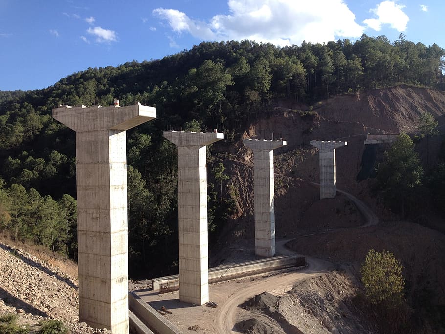 engineer, builder, works, tree, architecture, architectural column HD wallpaper
