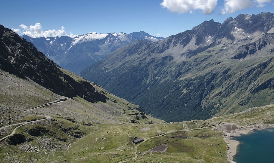 passo gavia, mountains, scenics - nature, environment, mountain range HD wallpaper