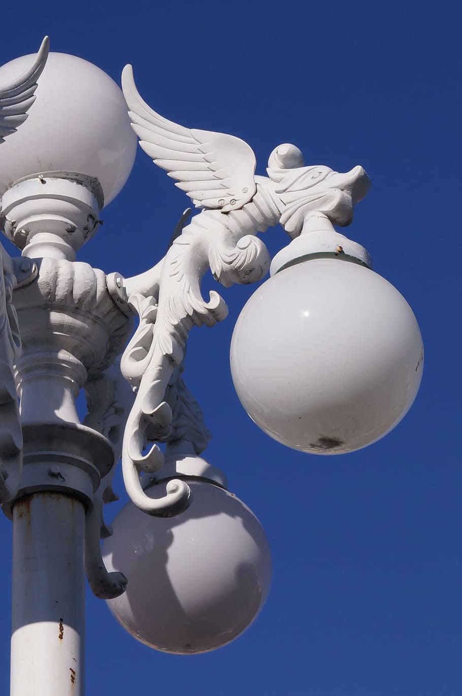 lantern, dragon, urban, blue, sky, white color, no people, nature HD wallpaper