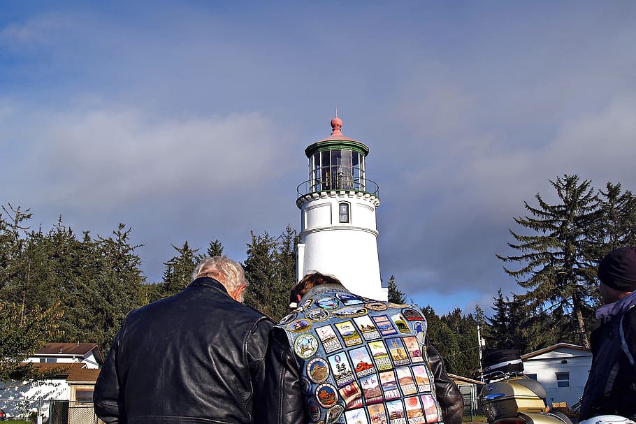 Lighthouse, Bikers, Beacon, Navigation, guidance, marine, nautical HD wallpaper