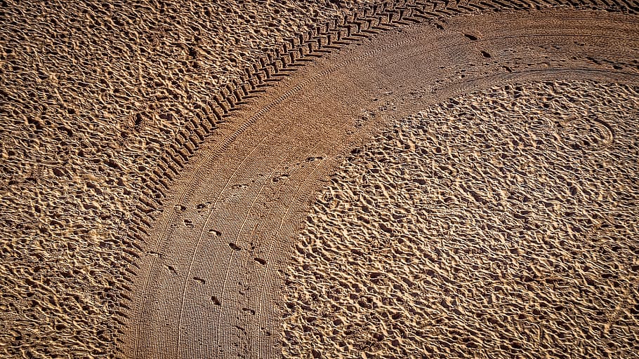 beach, traces, sand, pattern, dry, texture, land, full frame HD wallpaper