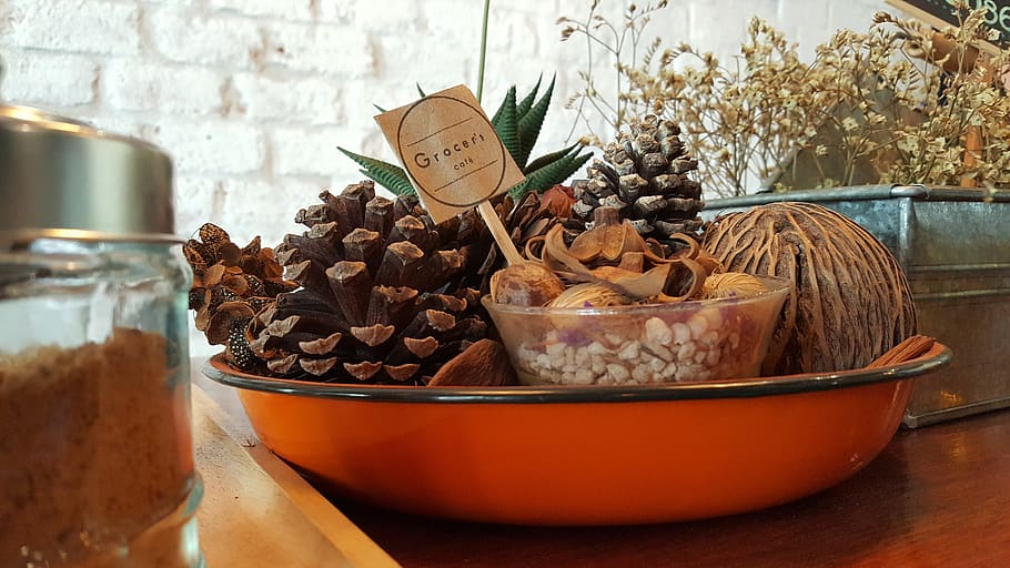 cafe, decorate, design, interior, food, food and drink, potted plant HD wallpaper