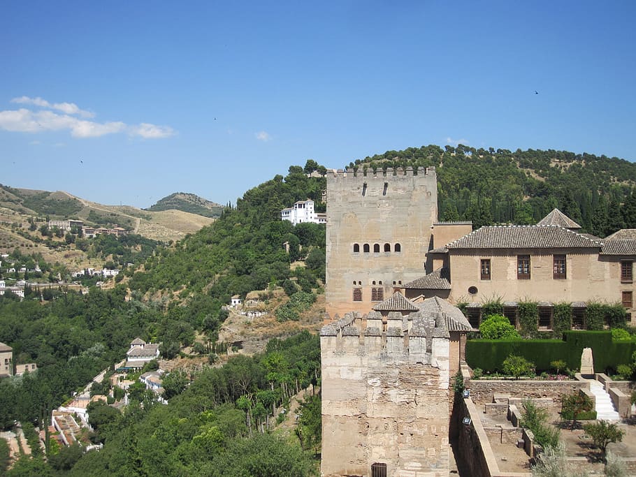 tower, fort, granada, spain, spanish, fortress, castle, europe HD wallpaper