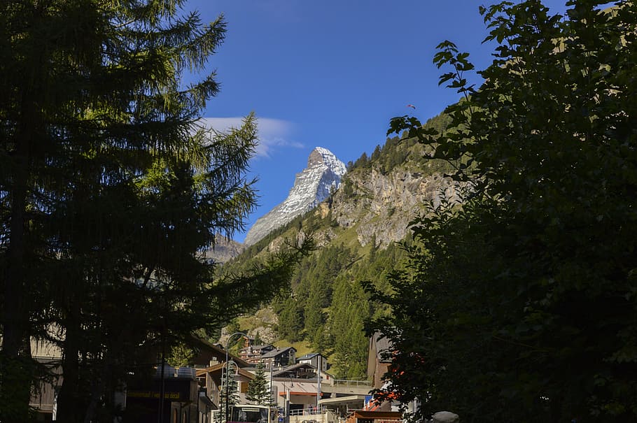 matterhorn, zermatt, switzerland, alpine, mountains, landscape, HD wallpaper