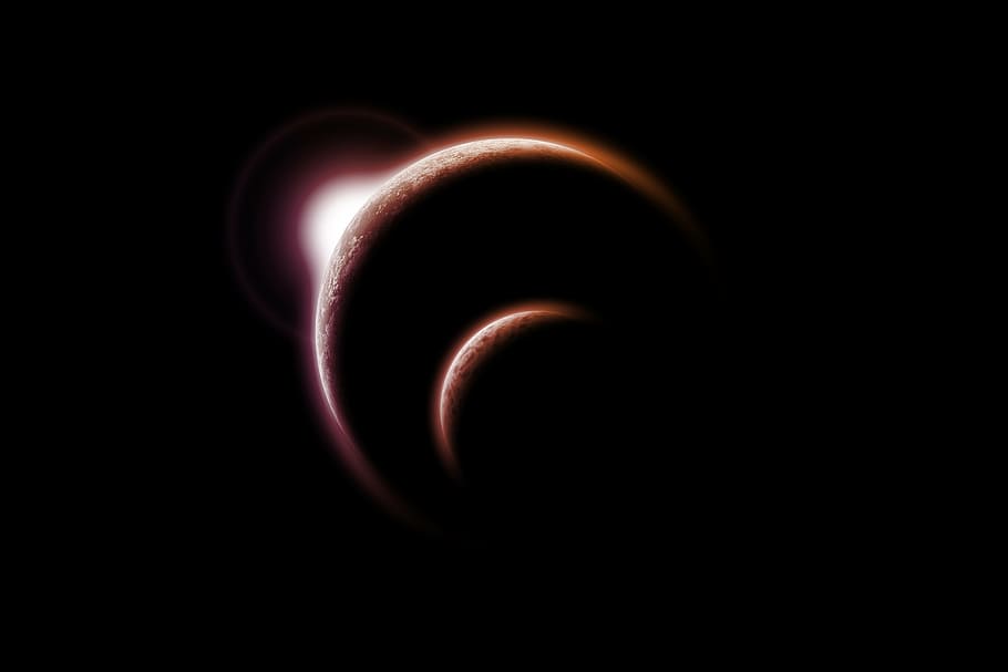 lunar eclipse photography, planet, space, abstract, no people HD wallpaper
