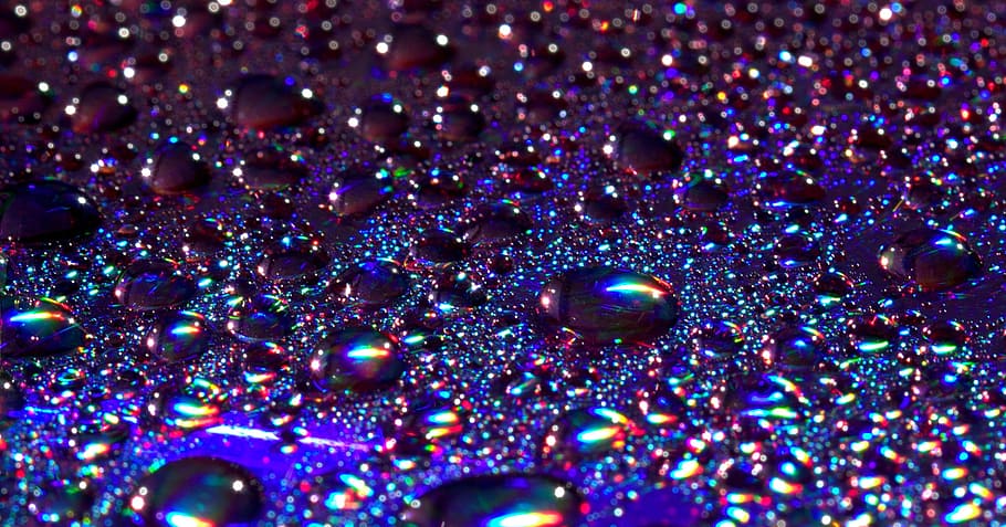 drops, water, macro, coloring, shiny, backgrounds, close-up HD wallpaper
