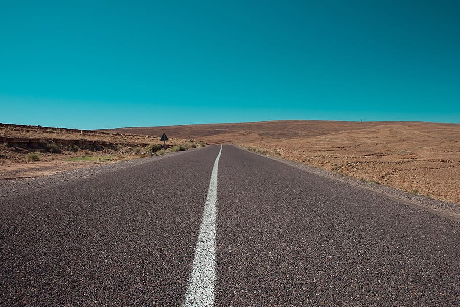 Road, Desert, View, landscape, nature, sky, asphalt, no People HD wallpaper