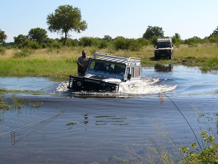 black monster truck on body of water during daytime, mission, HD wallpaper