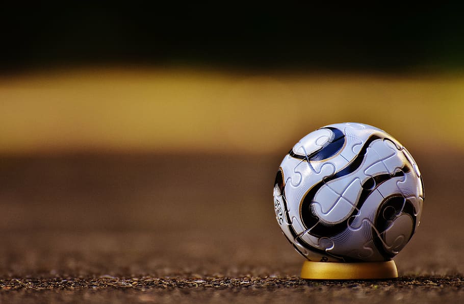 soccer ball, football, puzzle, puzzle ball, play, stand, puzzle piece, HD wallpaper