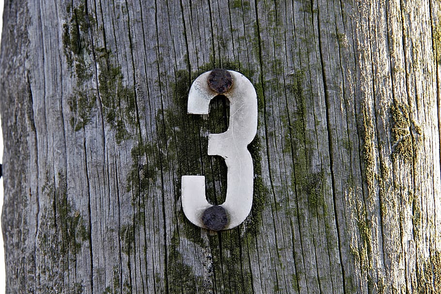 number three, wood, post, wooden pole, wood - material, metal HD wallpaper