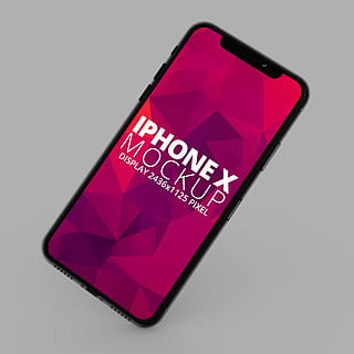 space gray iPhone X displaying Mockup display, apple, ios, rendering HD wallpaper