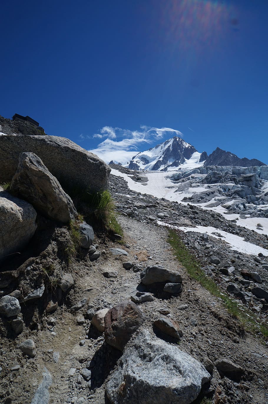 Mountain, Walking, Trail, Alps, Sport, france, landscape, summer HD wallpaper