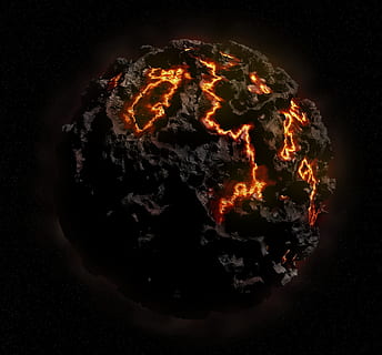 meteorite illustration, planet, apocalypse, space, science HD wallpaper
