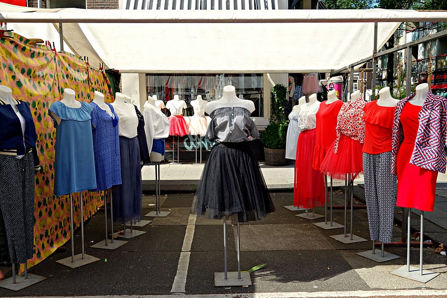 HD wallpaper: yard sale of dress lot at daytime, Women, Fashion