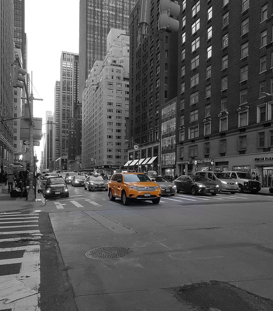 new york city, manhattan, car, usa, skyscraper, nyc, north america
