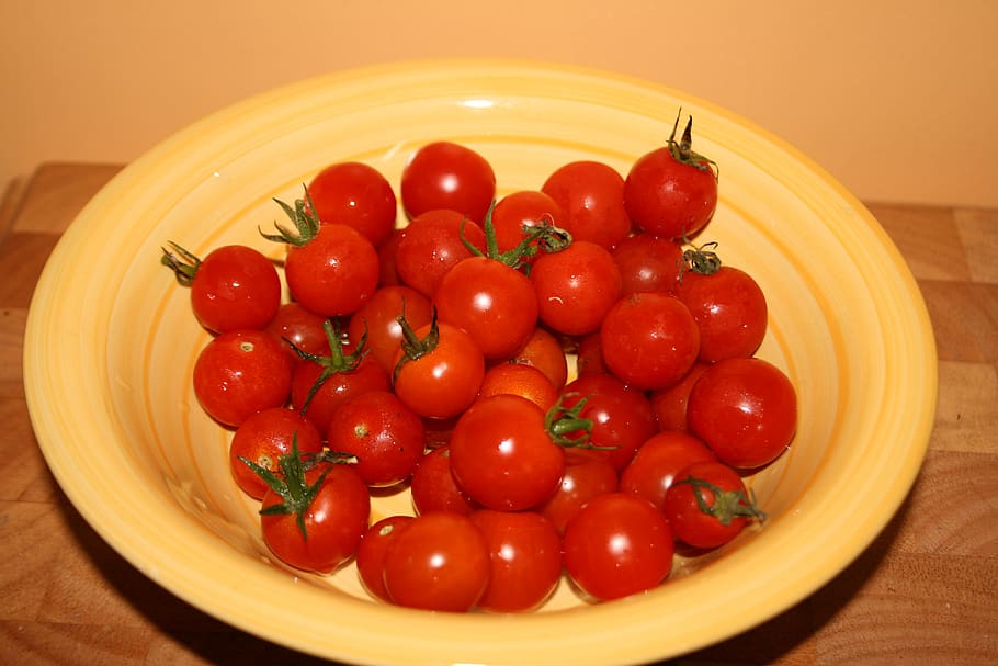 tomatoes, summer, bowl, vegetables, food, food and drink, fruit HD wallpaper