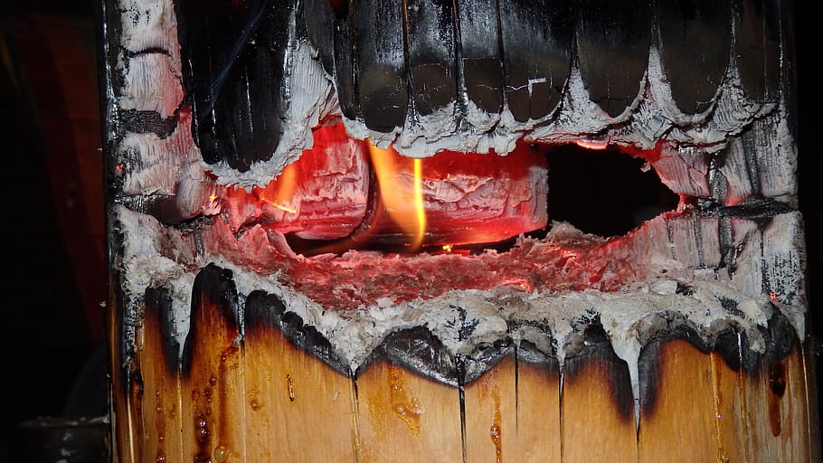 mood, fire, tree torch, fire - Natural Phenomenon, flame, wood - Material HD wallpaper