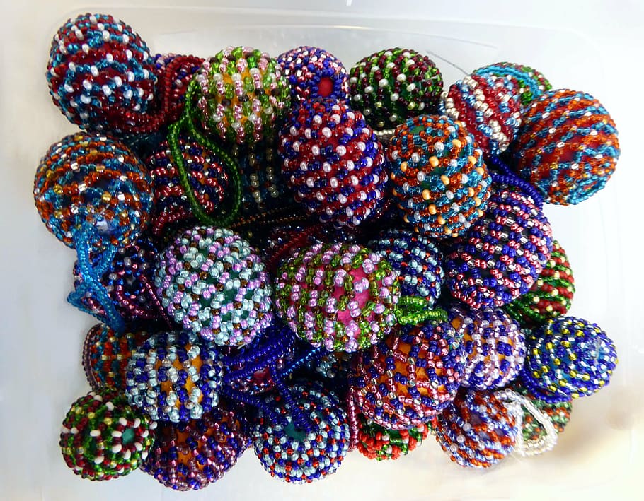 easter, easter eggs, beads, color, colorful, tinker, hobby HD wallpaper