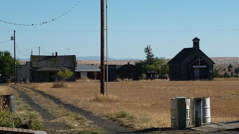 ghost town, shaniko, oregon, historic, abandoned, empty, wasco county, HD wallpaper