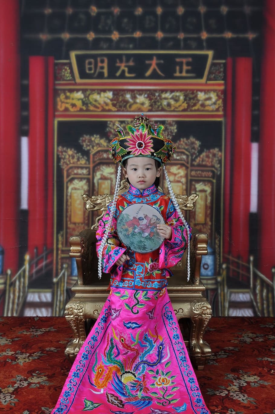 ancient times, princess, delicate, indoors, traditional clothing HD wallpaper
