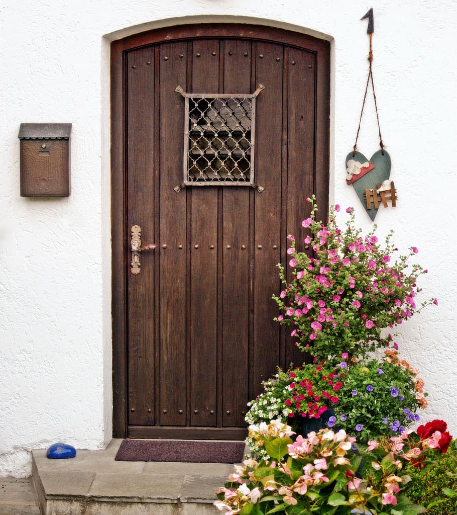 wooden door, house entrance, input, old, front door, old door, HD wallpaper