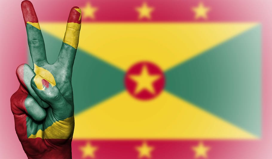 grenada, peace, hand, nation, background, banner, colors, country, HD wallpaper