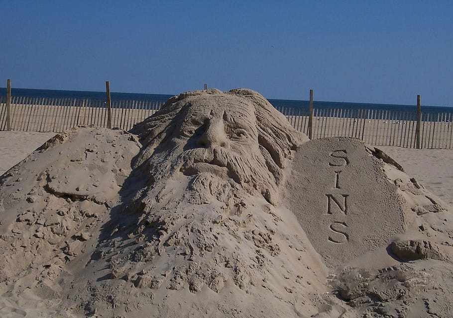 Architecture, Landscape, Objects, still, life, jesus, sand HD wallpaper