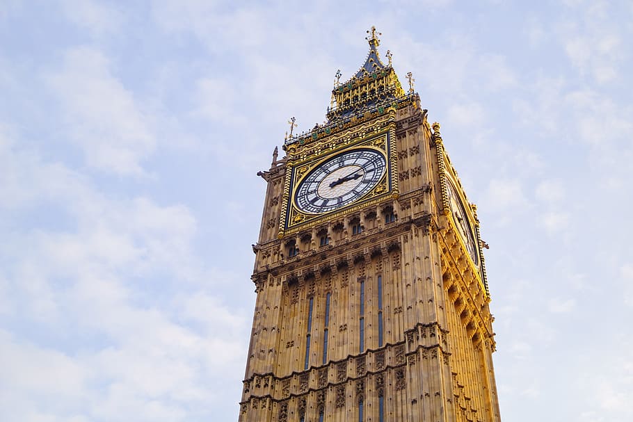 architecture, building, infrastructure, blue, sky, big ben HD wallpaper