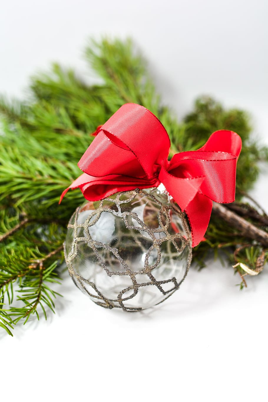 selective focus photography of christmas ornament, background HD wallpaper