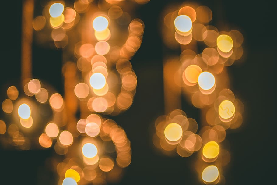 beige bokeh lights photography, bokeh lights, circles, background HD wallpaper
