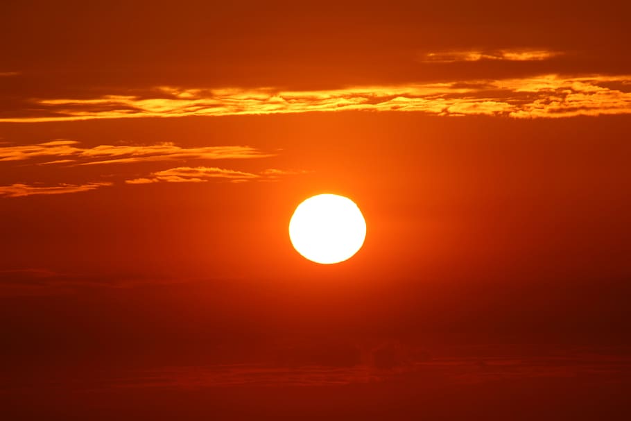 sunset, twilight, evening, sky, sunlight, orange color, beauty in nature HD wallpaper