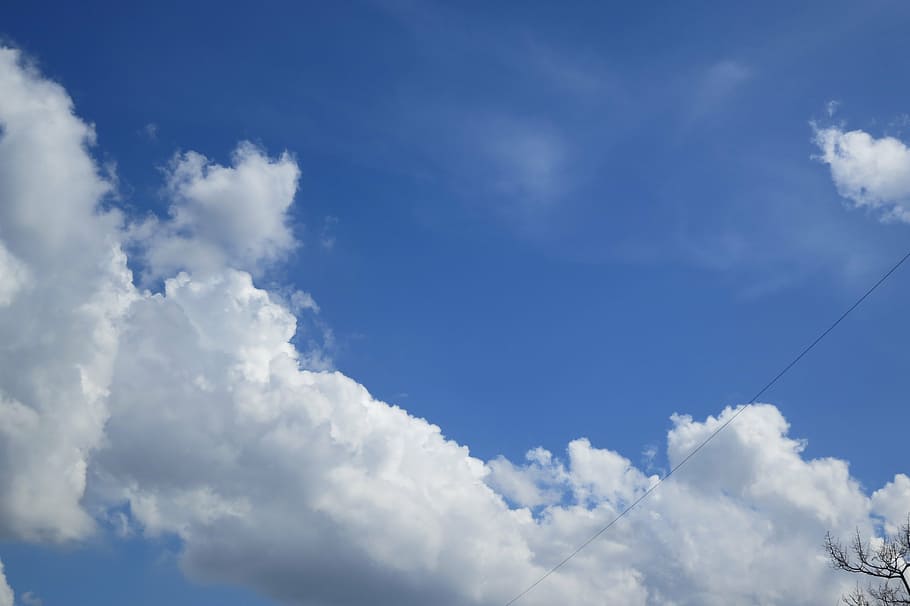 sky, cloud, summer, cloud - sky, low angle view, blue, day HD wallpaper