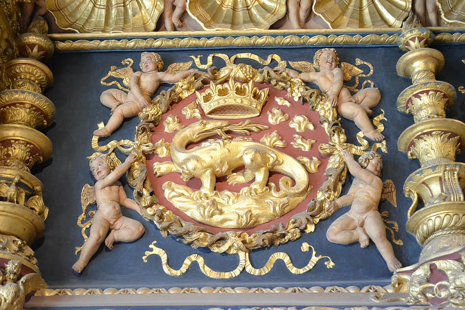 salamander, emblem of king, château de blois, castle of françois i, HD wallpaper