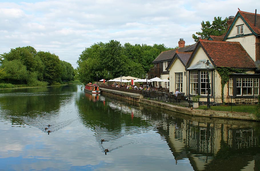 river, building, restaurant, water, tourism, outdoors, travel HD wallpaper