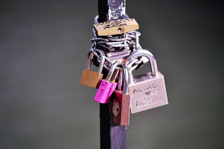 Padlocks, Bridge, Romantic, Love, security, protection, safety HD wallpaper