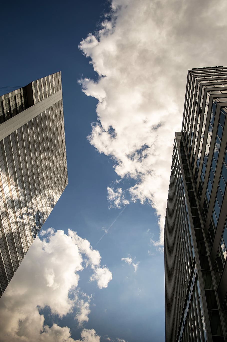 Cloud, Buildings, Minimalist, Minimum, blue sky, reflection HD wallpaper