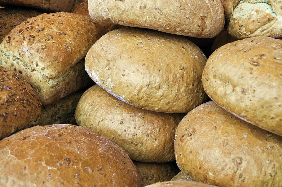 eating, bread, loaf, tasty, freshness, food, food and drink HD wallpaper