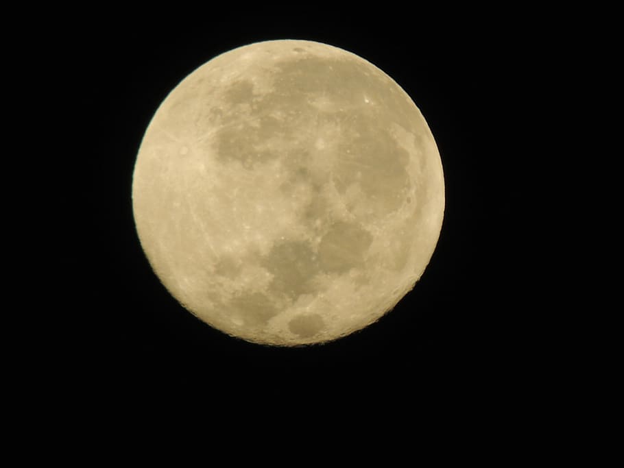 Luna, Space, Full Moon, astronomy, nature, blue, light, night HD wallpaper