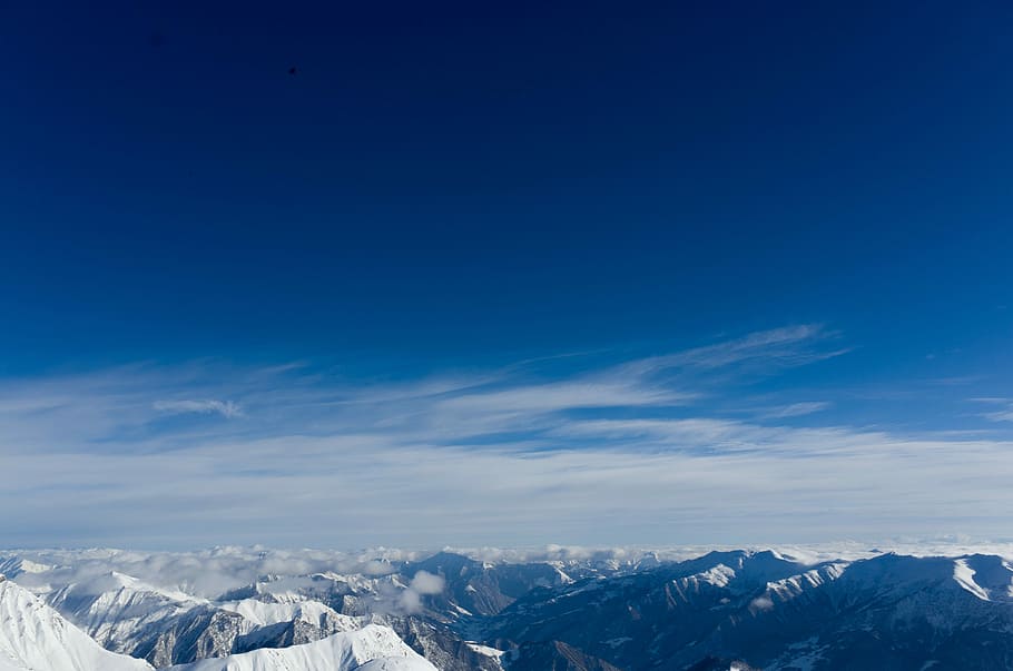snow mountain, nature, blue, winter, sky, scenics, landscape HD wallpaper