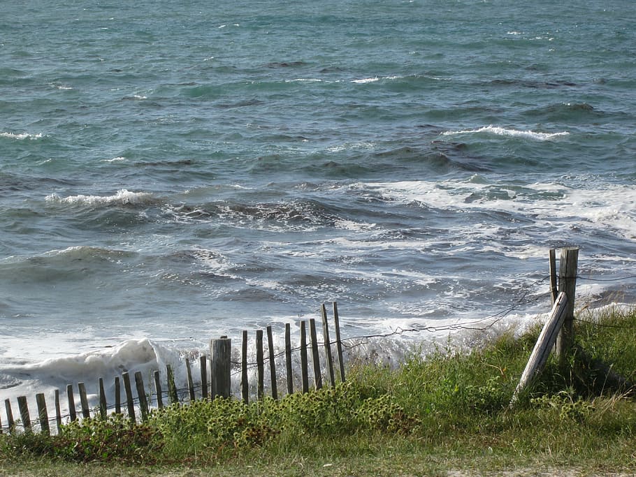 sea, ocean, side, seaside, atlantic, shore, france, nature HD wallpaper