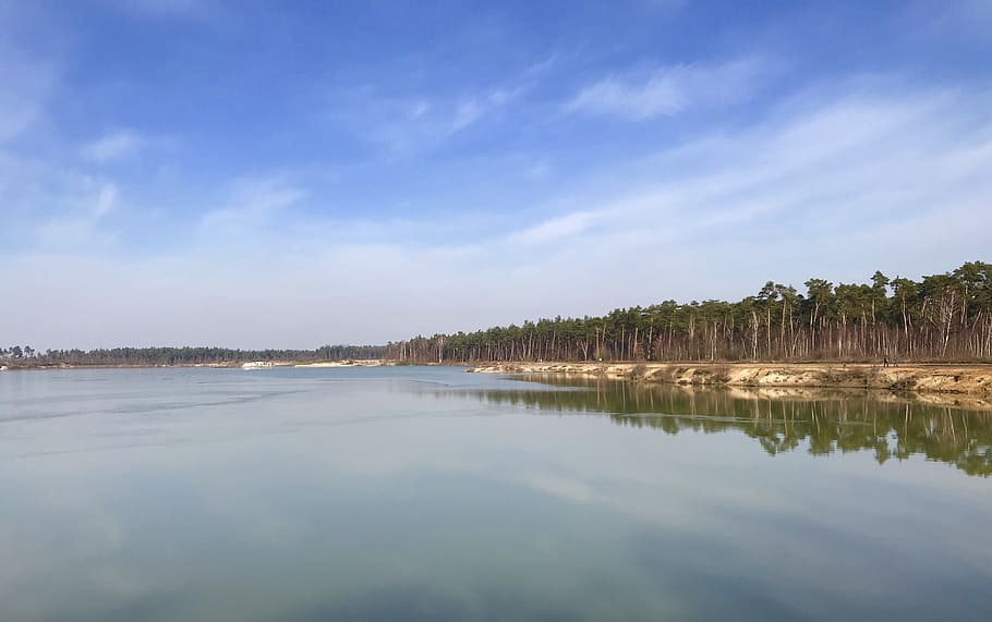 waters, nature, sky, landscape, river, cloud, lake, winter HD wallpaper