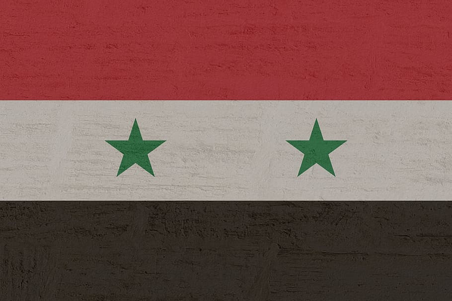 syria, flag, star shape, patriotism, wall - building feature HD wallpaper