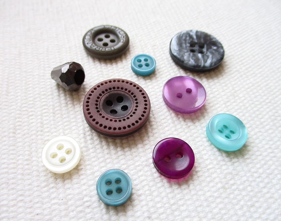 buttons, needlework, design, hobby, textiles, stitching, tailor HD wallpaper
