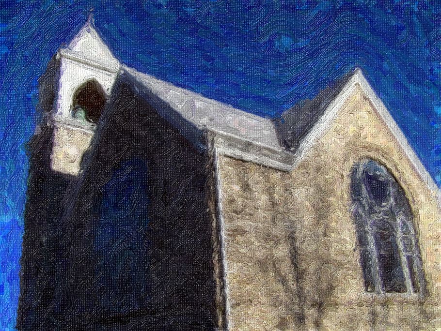 impressionist painting, church, impressionism, impressionistic, HD wallpaper