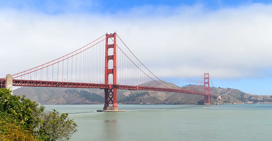 Golden Gate Bridge in San Francisco, suspension bridge, california