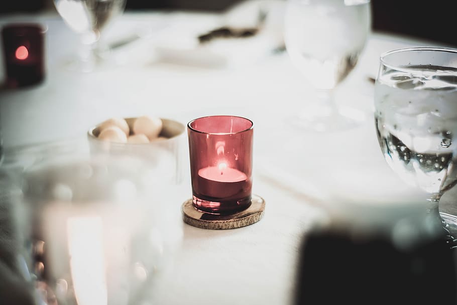 food, cold, light, restaurant, beverage, blur, candle, candlelight HD wallpaper