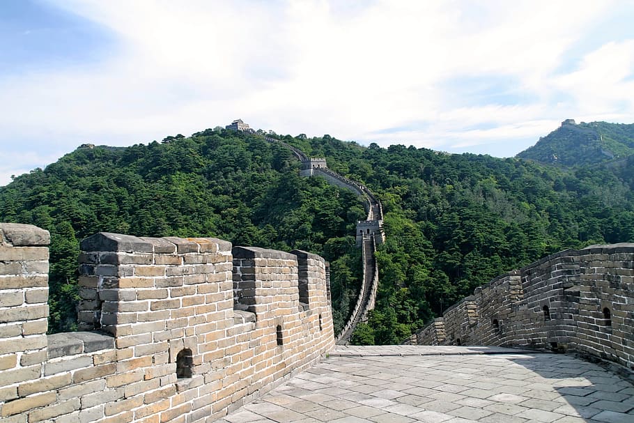 Great wall of China during daytime, chinese, large, places of interest, HD wallpaper