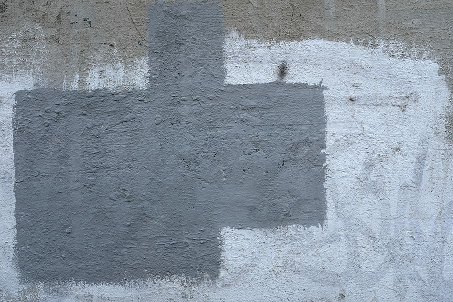 white and gray paint, wall with white and gray paints, abstract HD wallpaper