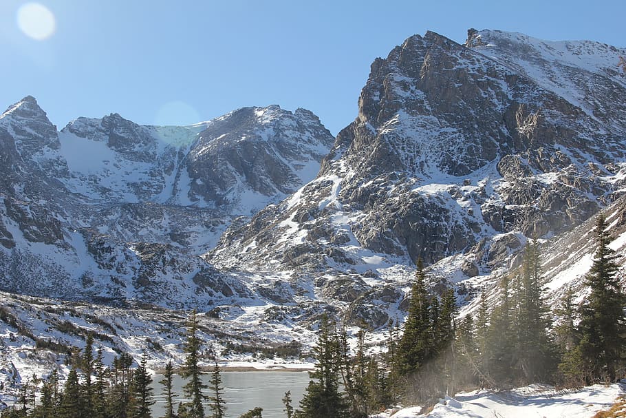 Mountains, Rockies, Trees, Nature, Snow, colorado, landscape HD wallpaper