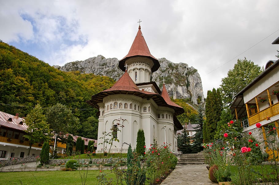 Ramet, Monastery, Romania, building exterior, architecture HD wallpaper